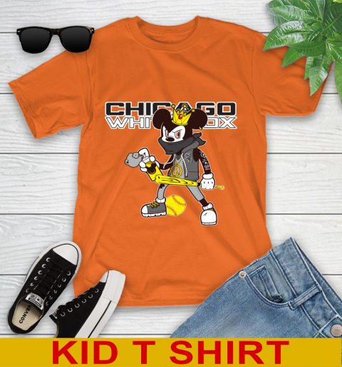 Chicago White Sox MLB Baseball Mickey Peace Sign Sports Youth T-Shirt 7