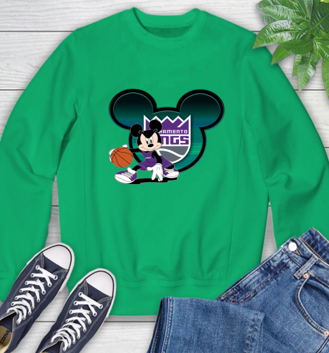 NBA Sacramento Kings Mickey Mouse Disney Basketball Sweatshirt 6