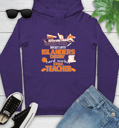 New York Islanders NHL I'm A Difference Making Student Caring Hockey Loving Kinda Teacher Youth Hoodie 5