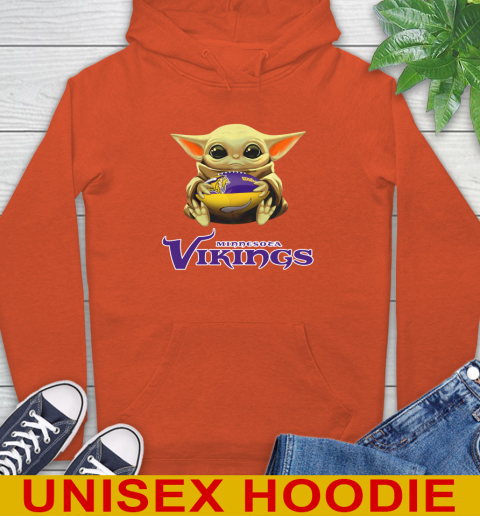 NFL Football Minnesota Vikings Baby Yoda Star Wars Shirt Hoodie 5