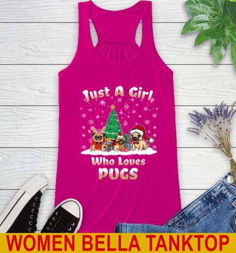 Christmas Just a girl who love pugs dog pet lover 42