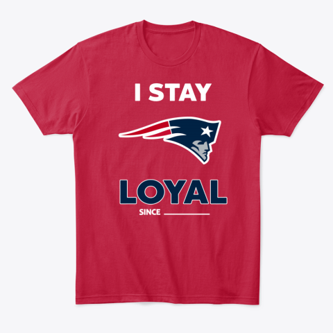 co2u new england patriots i stay loyal classic t shirt 2 front red