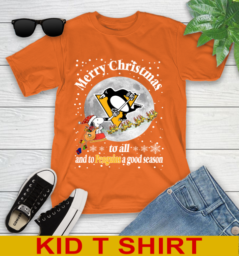 Pittsburgh Penguins Merry Christmas To All And To Penguins A Good Season NHL Hockey Sports Youth T-Shirt 8