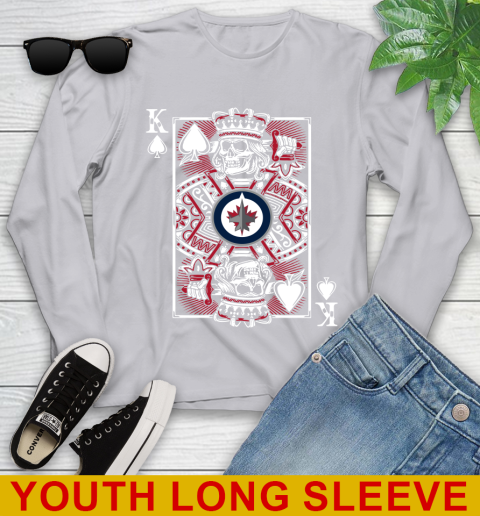 Winnipeg Jets NHL Hockey The King Of Spades Death Cards Shirt Youth Long Sleeve 5