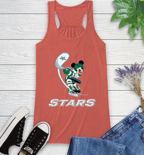 NHL Hockey Dallas Stars Cheerful Mickey Mouse Shirt Racerback Tank 4