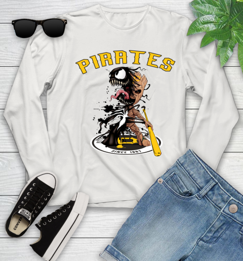 MLB Pittsburgh Pirates Baseball Venom Groot Guardians Of The Galaxy Youth Long Sleeve 12