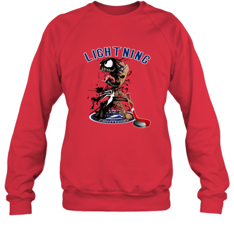 NHL Tampa Bay Lightning Hockey Venom Groot Guardians Of The Galaxy jA5BVDWBrFx sweatshirt 35 95 151514 front red