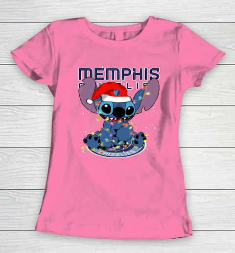 Memphis Grizzlies NBA noel stitch Basketball Christmas Women's T-Shirt 9
