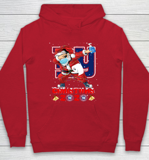 New York Giants Funny Santa Claus Dabbing Christmas 2020 NFL Hoodie 7