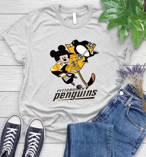 NHL Pittsburgh Penguins Mickey Mouse Disney Hockey T Shirt Women's T-Shirt