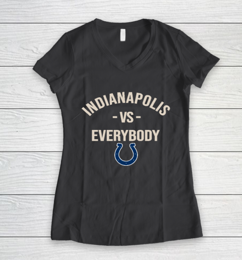 Indianapolis Colts Vs Everybody Women's V-Neck T-Shirt 6