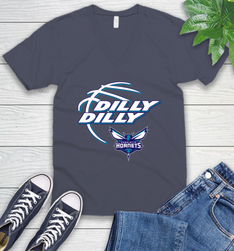 NBA Charlotte Hornets Dilly Dilly Basketball Sports V-Neck T-Shirt 9