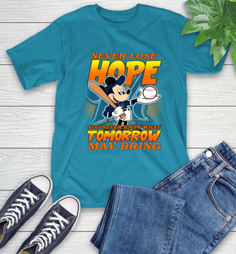 Milwaukee Brewers MLB Baseball Mickey Disney Never Lose Hope T-Shirt 9