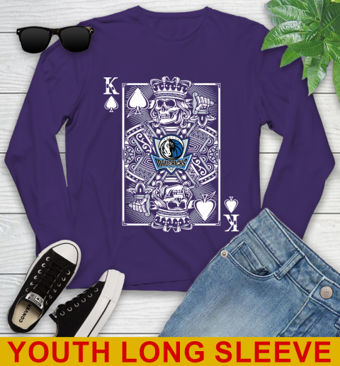 Dallas Mavericks NBA Basketball The King Of Spades Death Cards Shirt Youth Long Sleeve 4