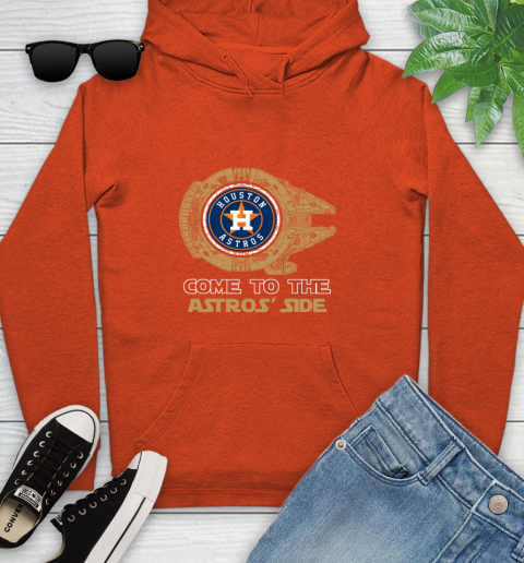 MLB Come To The Houston Astros Side Star Wars Baseball Sports Youth Hoodie 4