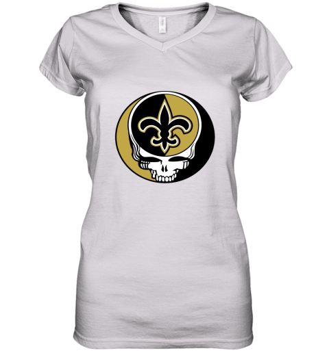 NFL Team New Orleans Saints x Grateful Dead Women's V-Neck T-Shirt
