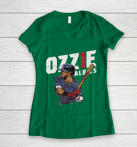 Ozzie Albies 1 Atlanta Brave Women's V-Neck T-Shirt 3
