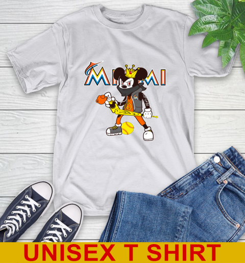 Miami Marlins MLB Baseball Mickey Peace Sign Sports T-Shirt 12