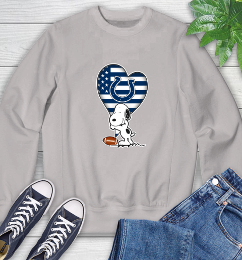 Indianapolis Colts NFL Football The Peanuts Movie Adorable Snoopy Sweatshirt 12