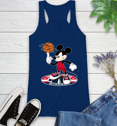 NBA Basketball Washington Wizards Cheerful Mickey Disney Shirt Racerback Tank 8