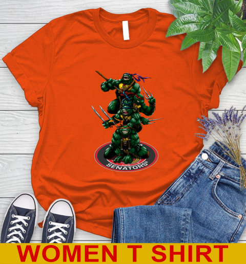 NHL Hockey Ottawa Senators Teenage Mutant Ninja Turtles Shirt Women's T-Shirt 4