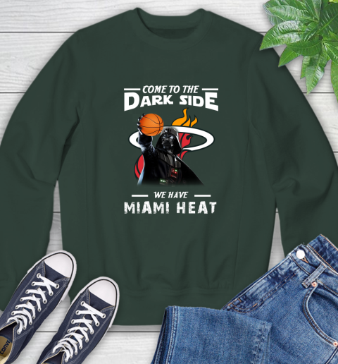 NBA Come To The Dark Side We Have Miami Heat Star Wars Darth Vader Basketball Sweatshirt 12