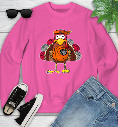 Toronto Raptors Turkey thanksgiving day Youth Sweatshirt 7