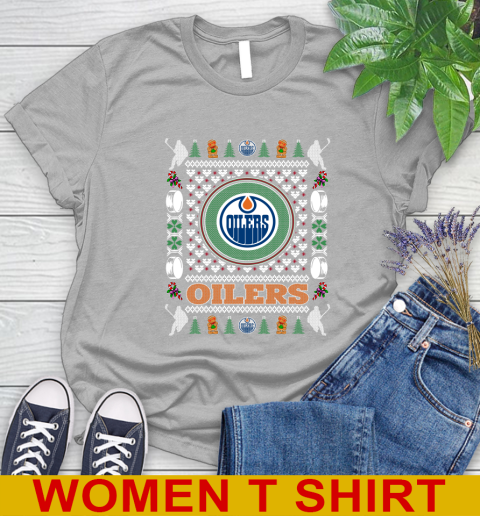 Edmonton Oilers Merry Christmas NHL Hockey Loyal Fan Women's T-Shirt 5