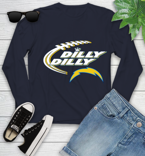 NFL Los Angeles Chargers Dilly Dilly Football Sports Youth Long Sleeve 3