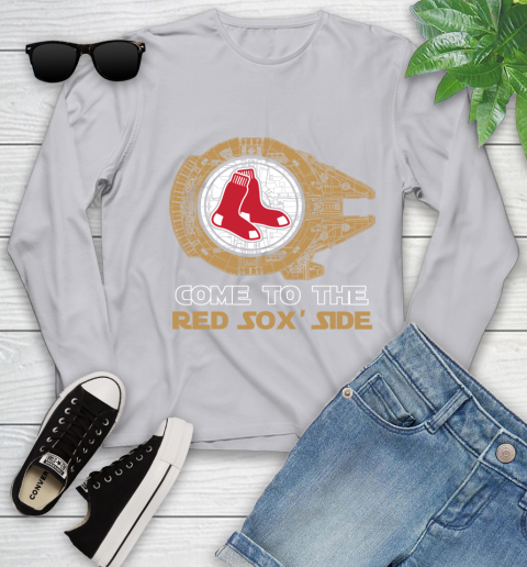 MLB Come To The Boston Red Sox Side Star Wars Baseball Sports Youth Long Sleeve 5