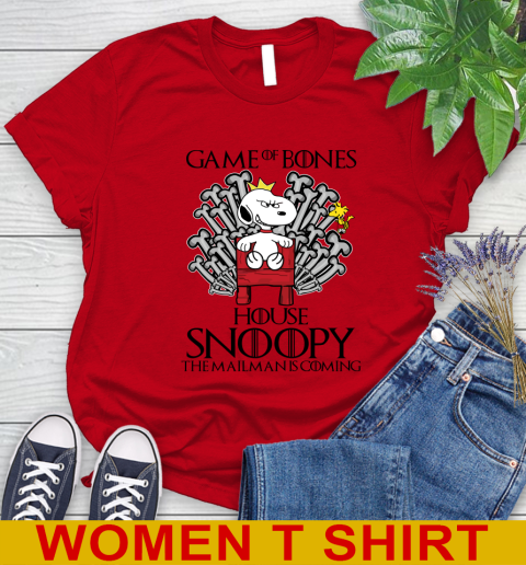 Game of bones house snoopy the mailman is coming tshirt 81