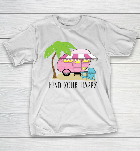 Find Your Happy Retro Florida Camper Camping T-Shirt