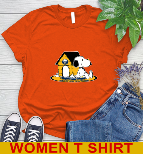 NHL Hockey Buffalo Sabres Snoopy The Peanuts Movie Shirt Women's T-Shirt 4