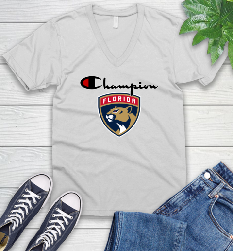 NHL Hockey Florida Panthers Champion Shirt V-Neck T-Shirt