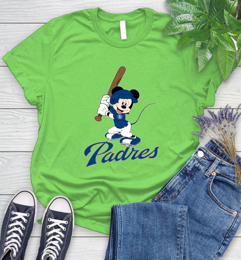 MLB Baseball San Diego Padres Cheerful Mickey Mouse Shirt Women's T-Shirt 10