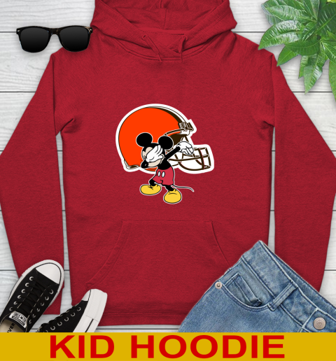 Cleveland Browns NFL Football Dabbing Mickey Disney Sports Youth Hoodie 11