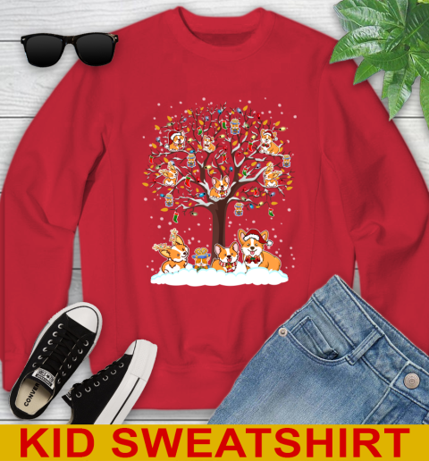 Corgi dog pet lover light christmas tree shirt 115