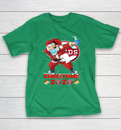 Cincinnati Reds Funny Santa Claus Dabbing Christmas 2020 MLB T-Shirt 5