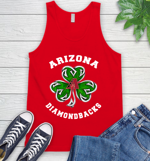 MLB Arizona Diamondbacks Three Leaf Clover St Patrick's Day Baseball Sports Tank Top 5