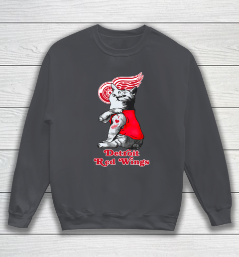 NHL My Cat Loves Detroit Red Wings Hockey Sweatshirt 4
