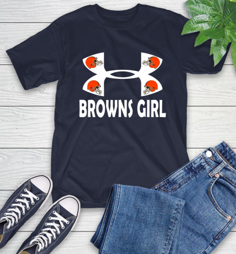 NFL Cleveland Browns Girl Under Armour Football Sports T-Shirt 3