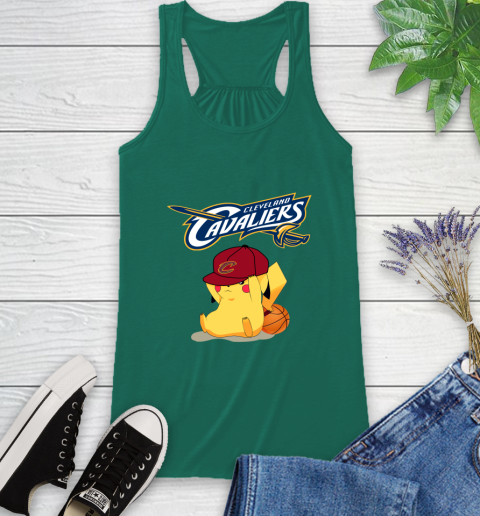NBA Pikachu Basketball Sports Cleveland Cavaliers Racerback Tank 7