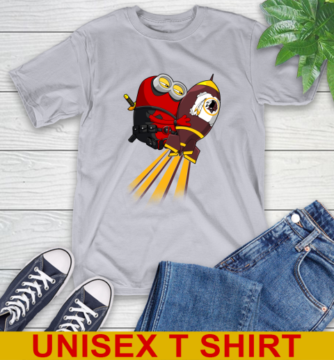 NFL Football Washington Redskins Deadpool Minion Marvel Shirt T-Shirt 5