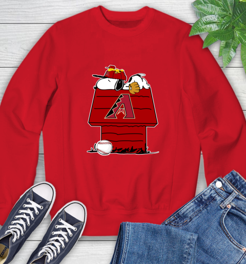MLB Arizona Diamondbacks Snoopy Woodstock The Peanuts Movie Baseball T Shirt Sweatshirt 10