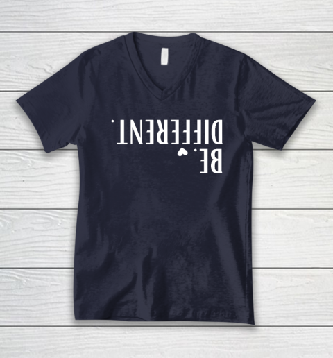 Funny Upside Down Be Different V-Neck T-Shirt 2