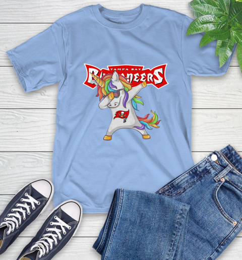 Tampa Bay Buccaneers NFL Football Funny Unicorn Dabbing Sports T-Shirt 23