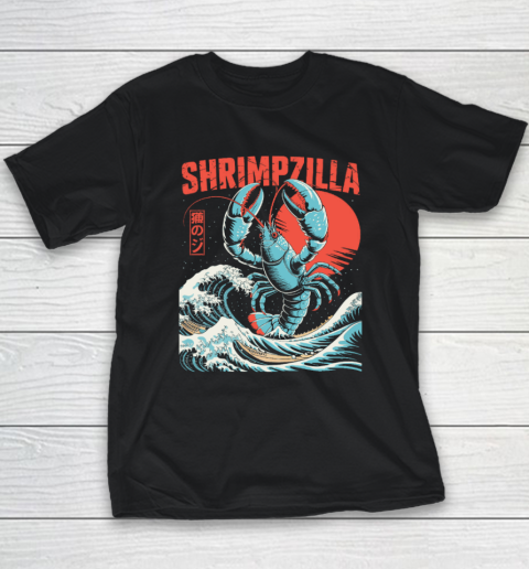 Funny Shrimp Shrimpzilla Japan Food Shirt Youth T-Shirt
