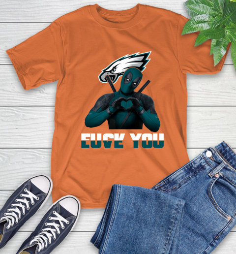 NHL Philadelphia Eagles Deadpool Love You Fuck You Football Sports T-Shirt 4