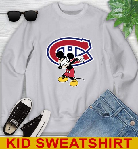 Montreal Canadiens NHL Hockey Dabbing Mickey Disney Sports Youth Sweatshirt 4