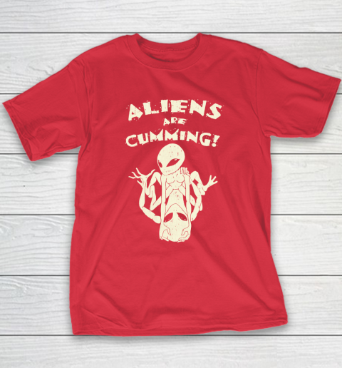Aliens Are Cumming Youth T-Shirt 7
